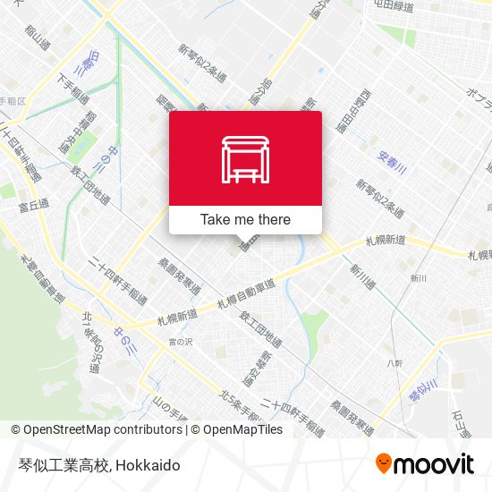 琴似工業高校 map