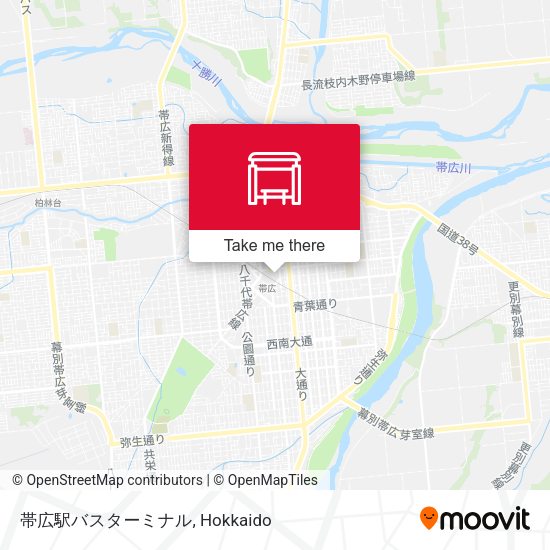 帯広駅バスターミナル map