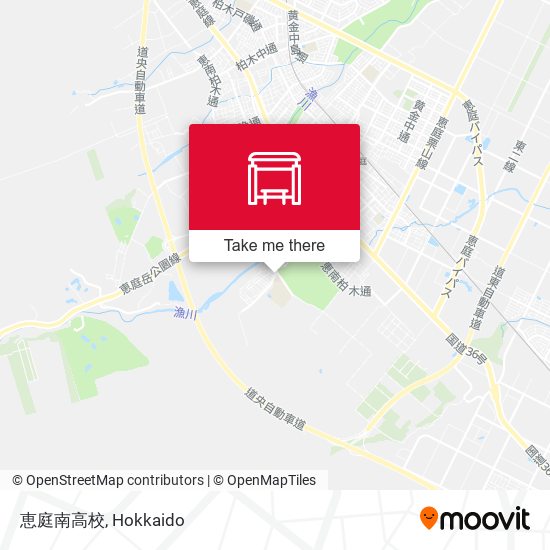 恵庭南高校 map