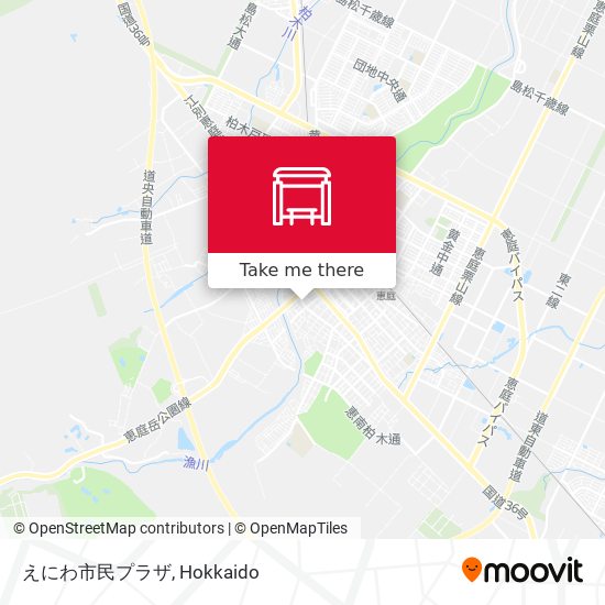 えにわ市民プラザ map