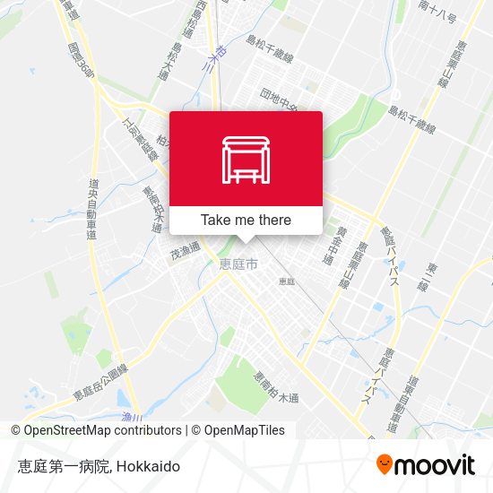 恵庭第一病院 map