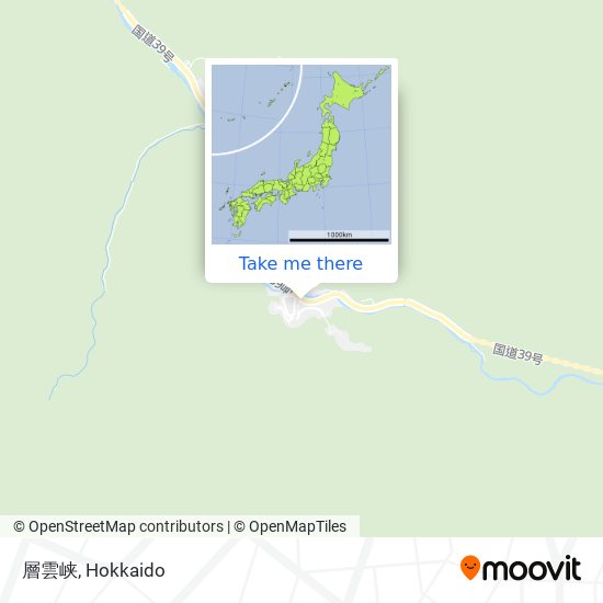 層雲峡 map
