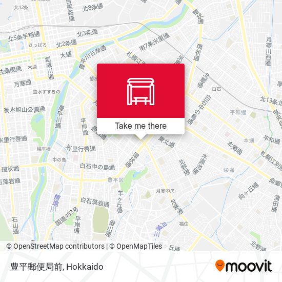 豊平郵便局前 map