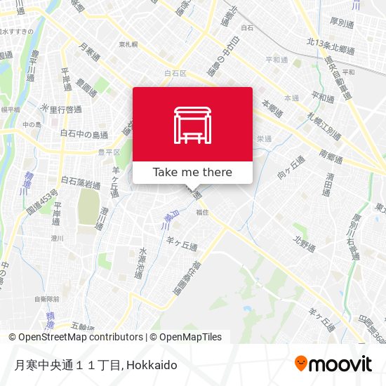 月寒中央通１１丁目 map