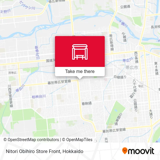 Nitori Obihiro Store Front map