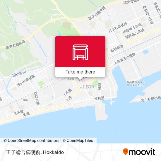 王子総合病院前 map