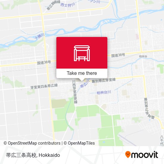 帯広三条高校 map