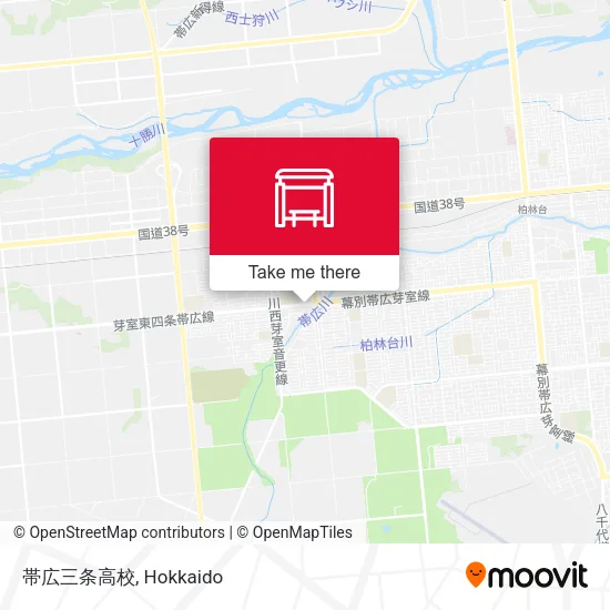 帯広三条高校 map