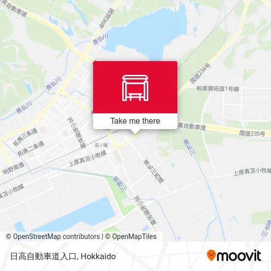 Hidaka Expressway Entrance map