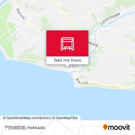門別病院前 map