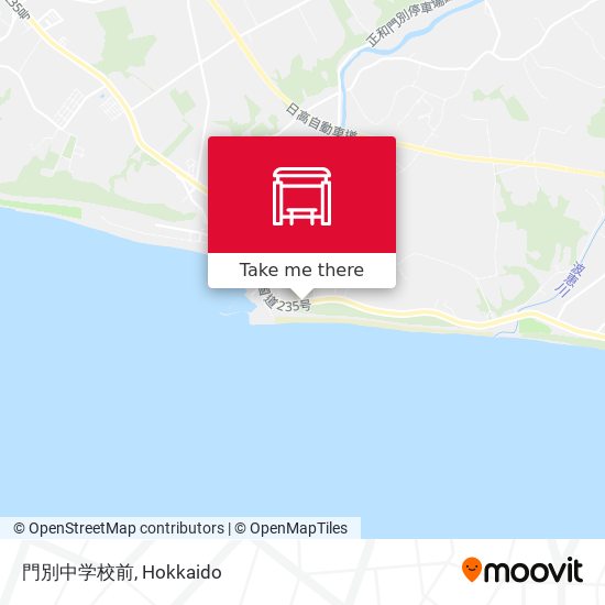 門別中学校前 map