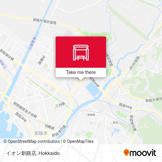 イオン釧路店 map