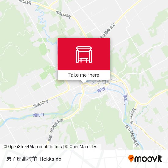 弟子屈高校前 map