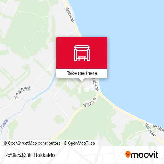 標津高校前 map