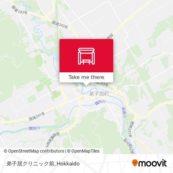 弟子屈クリニック前 map