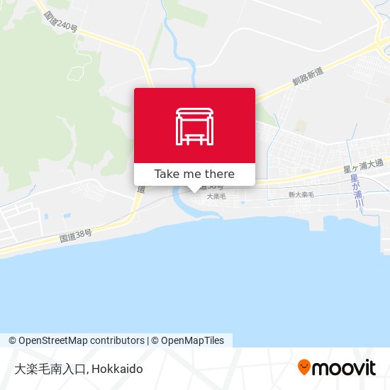 大楽毛南入口 map