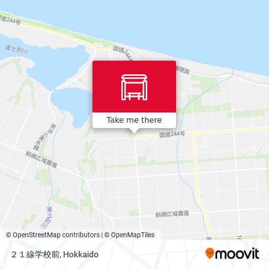 ２１線学校前 map