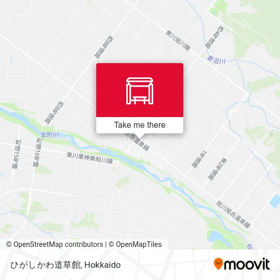 Higashikawa Michikusa Hall map