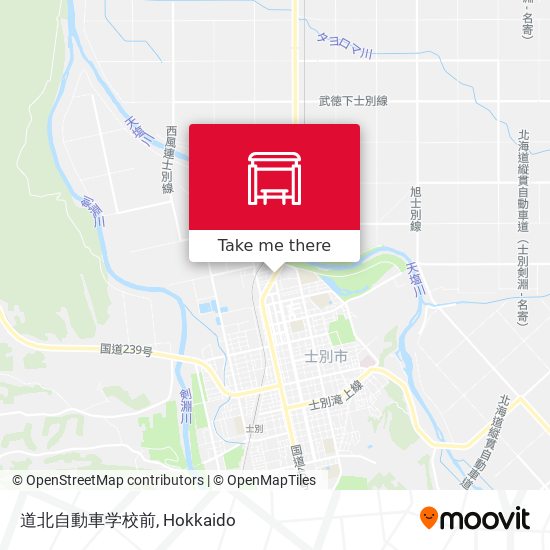 道北自動車学校前 map