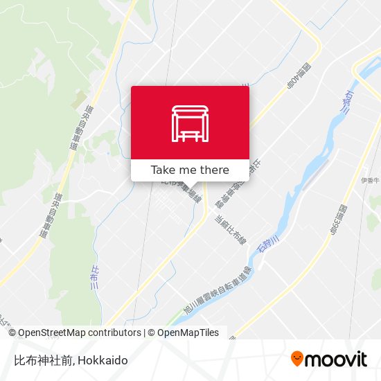 比布神社前 map