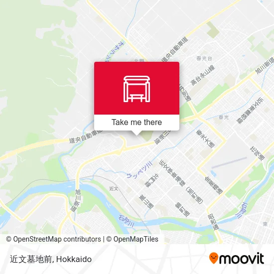近文墓地前 map