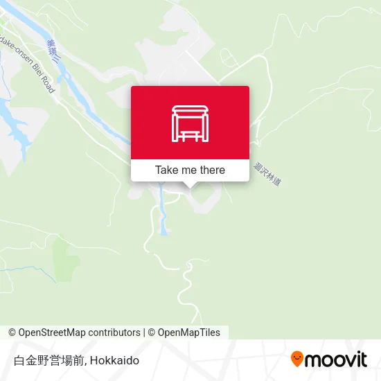 白金野営場前 map