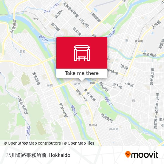 旭川道路事務所前 map