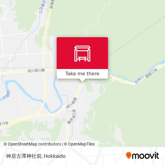 神居古潭神社前 map