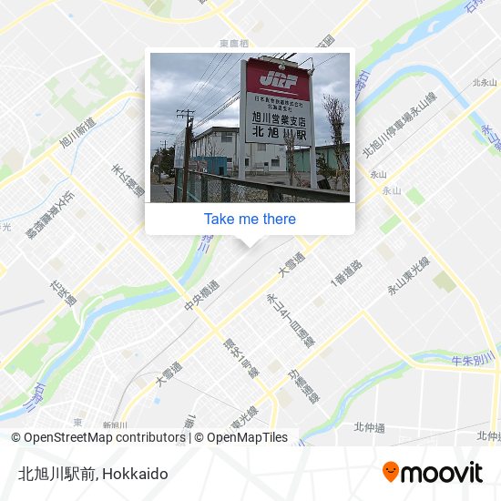 北旭川駅前 map