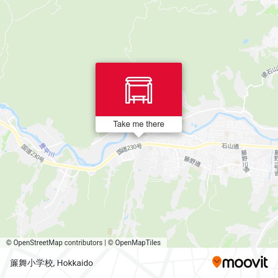 簾舞小学校 map