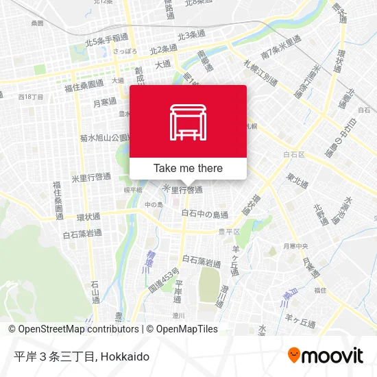 Hiragishi 3-jo 3-chome map