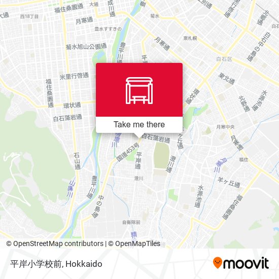 平岸小学校前 map