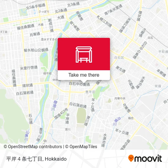 Hiragishi 4-jo 7-chome map