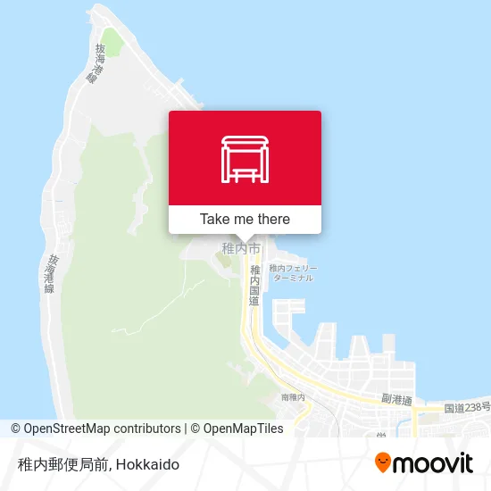 In Front of Wakkanai Post Office map