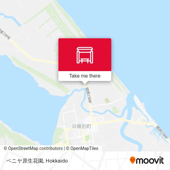 ベニヤ原生花園 map