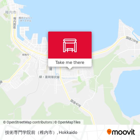 技術専門学院前（稚内市） map