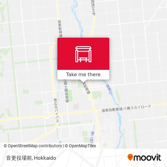 音更役場前 map