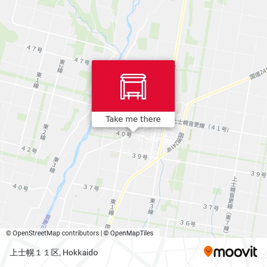 上士幌１１区 map