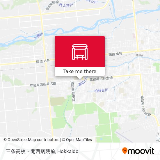 三条高校・開西病院前 map