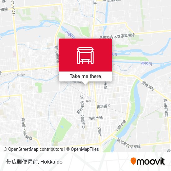 帯広郵便局前 map