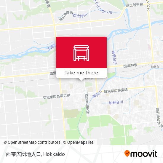 西帯広団地入口 map