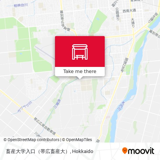 畜産大学入口（帯広畜産大） map