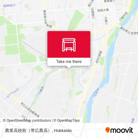 In Front of Agricultural High School (Obihiro Agricultural High) map