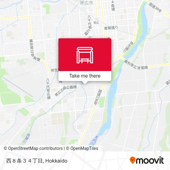 Nishi 8-jo 34-chome map