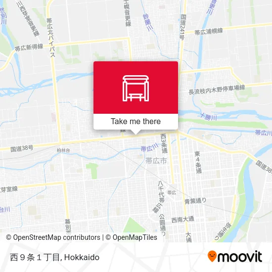 West 9-jo 1-chome map