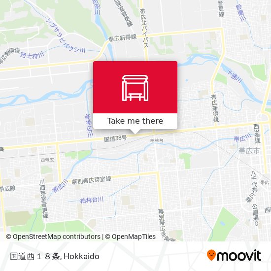 国道西１８条 map