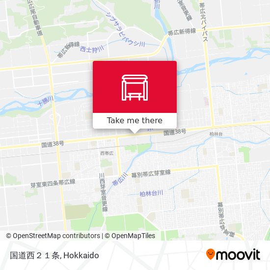国道西２１条 map