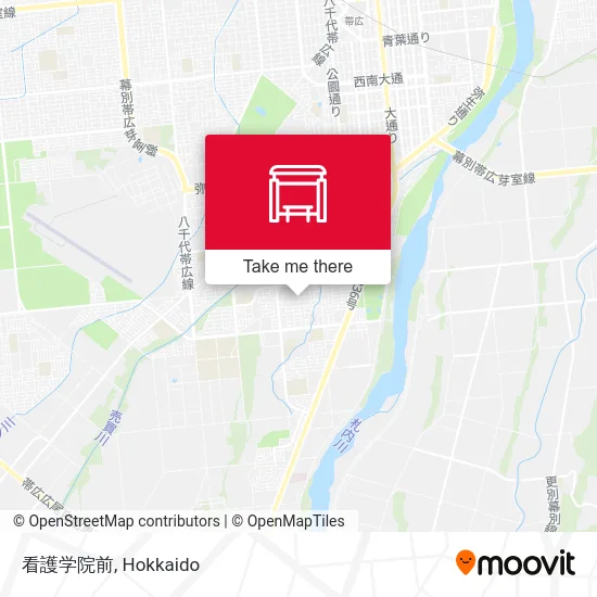 看護学院前 map