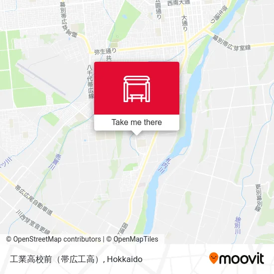 In front of Technical High School (Obihiro Technical) map