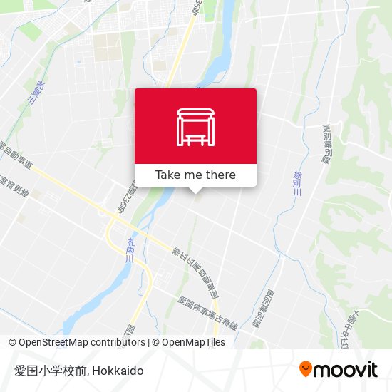 愛国小学校前 map
